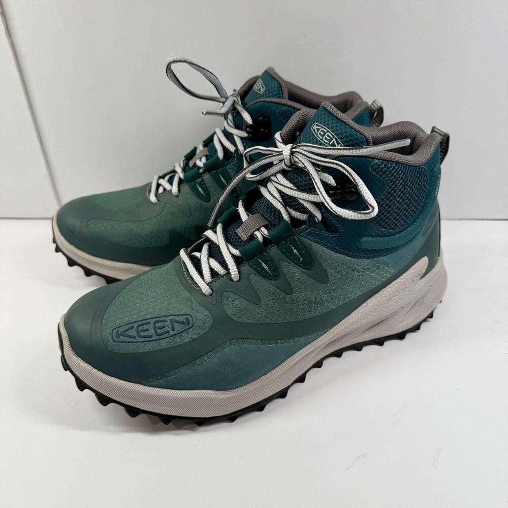 Keen Zionic Waterproof Mid Hiking Boots Dark Forest Sea Moss Women's Size 10.5